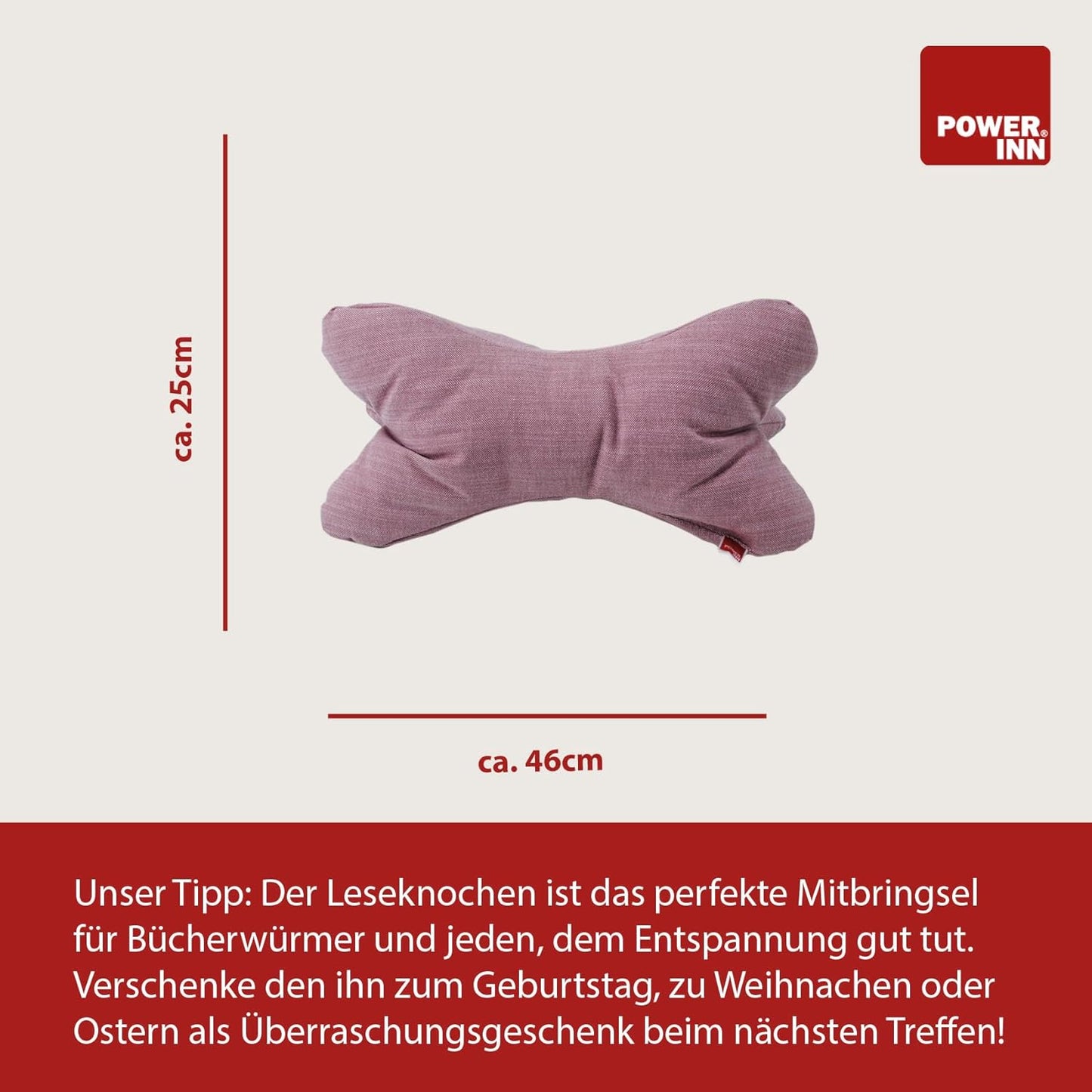 Leseknochen, Altrosa 53% Baumwolle / 47% Polyester