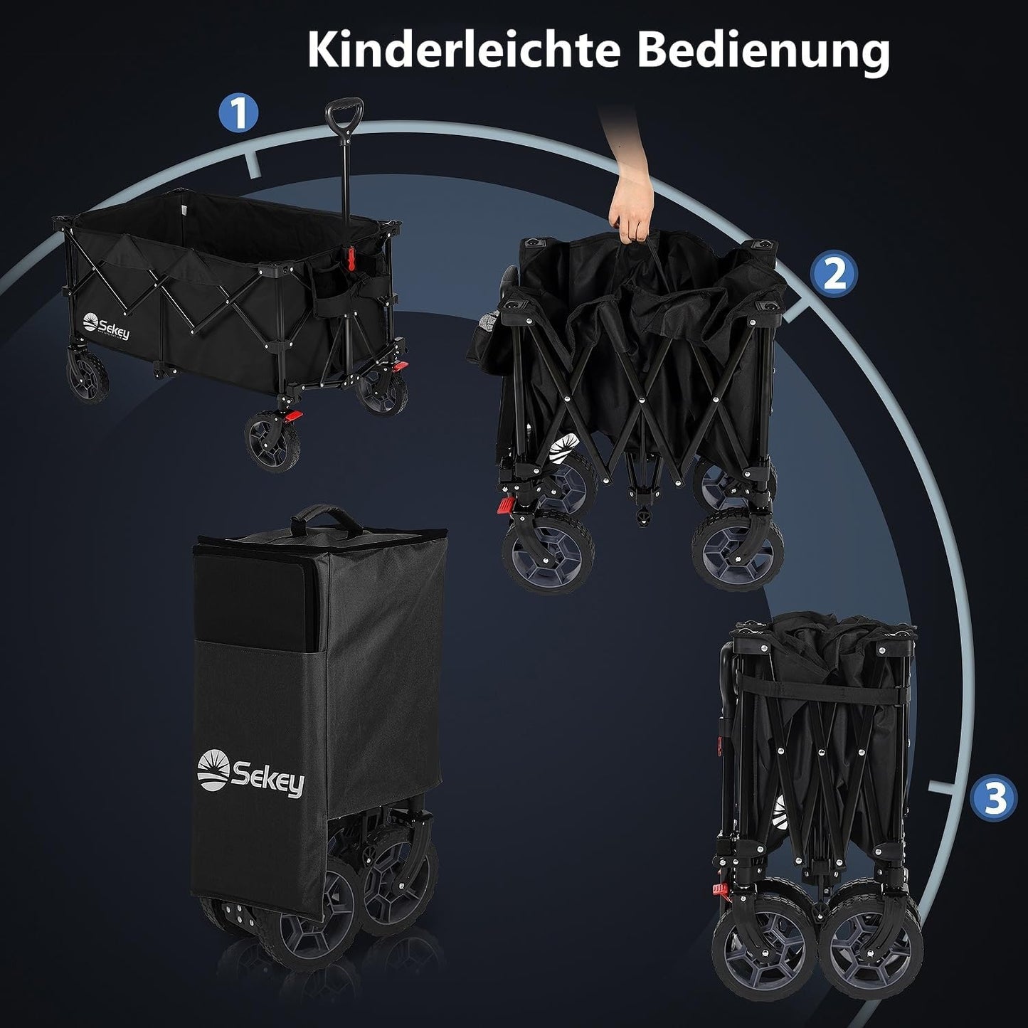 Transportwagen, Schwarz 200L