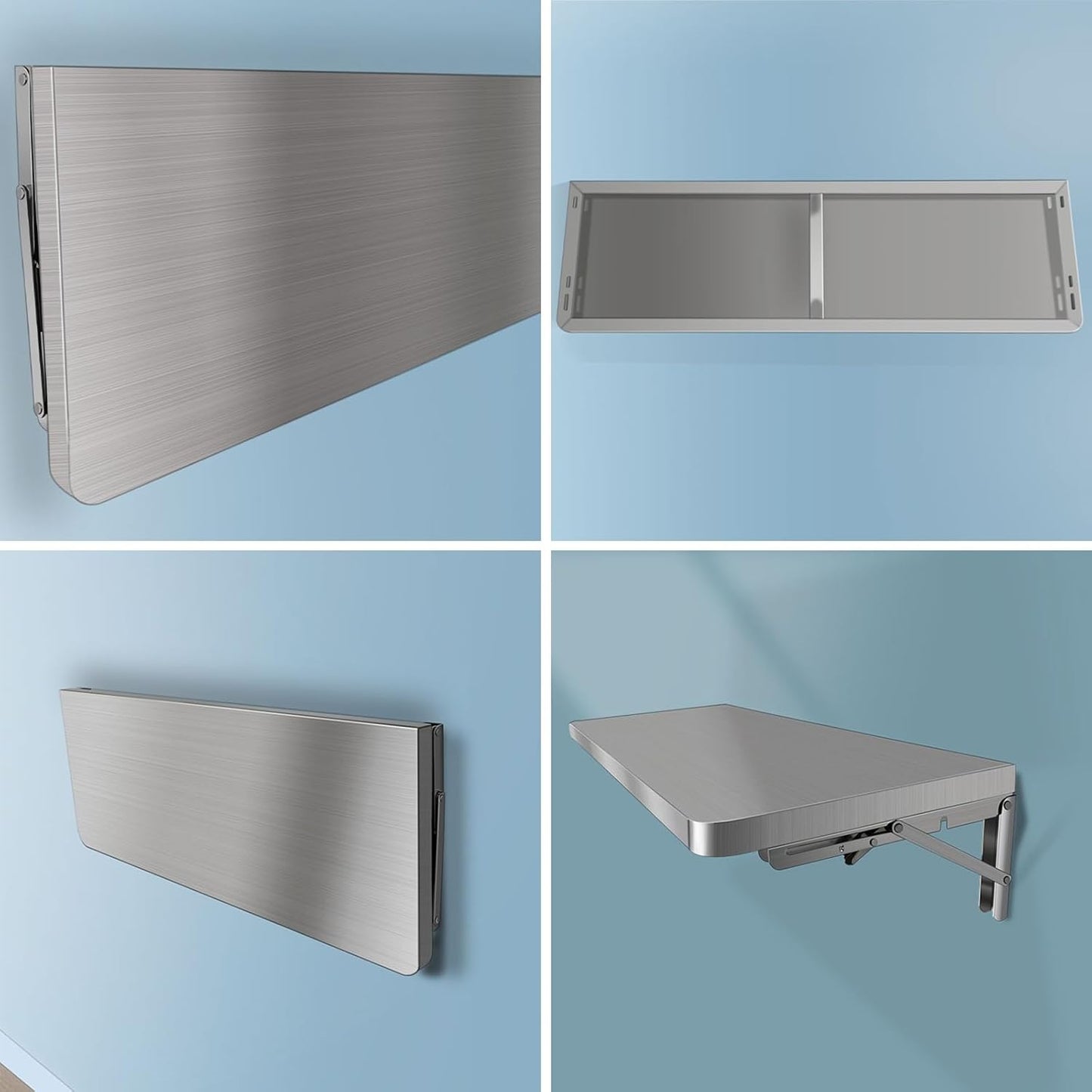 Klappbarer Wandtisch aus Edelstahl, 40x30 cm, 40*30cm(16*12in)