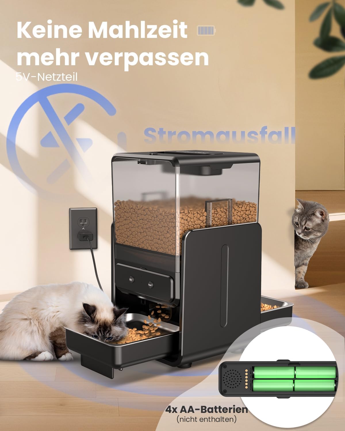 Futterautomat mit App-Steuerung, WiFi
