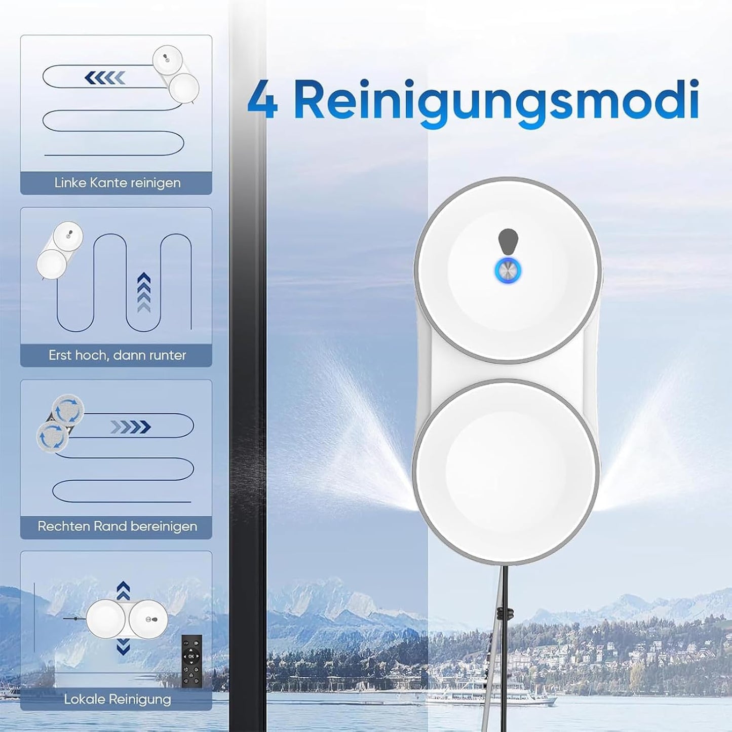 Fensterputzroboter mit intelligenter Navigation