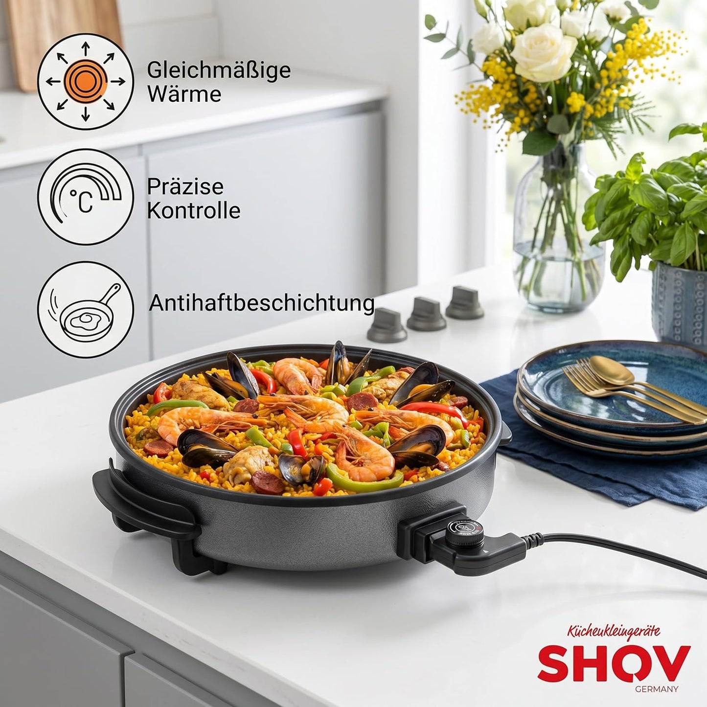 Elektrische Pizzapfanne & Multibräter