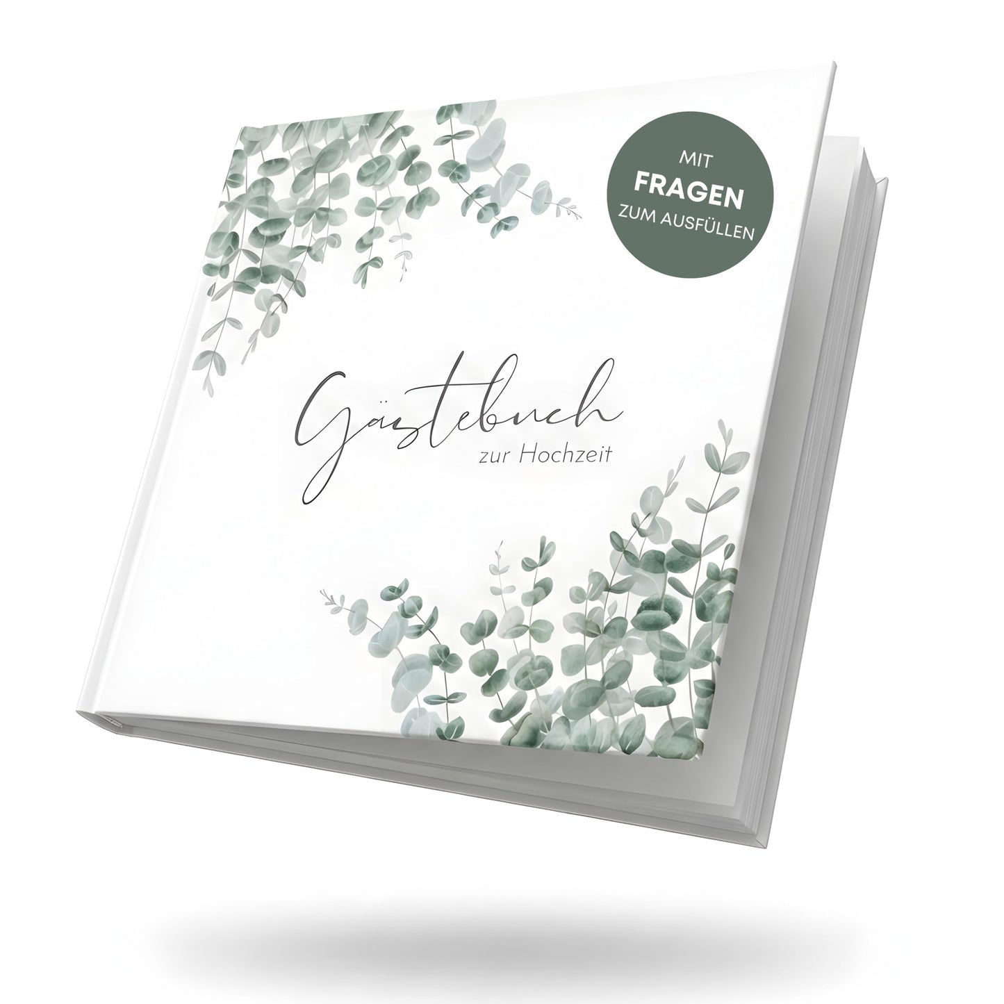 Hochzeitsgästebuch mit Fragen zum Ausfüllen, 88 Doppelseiten