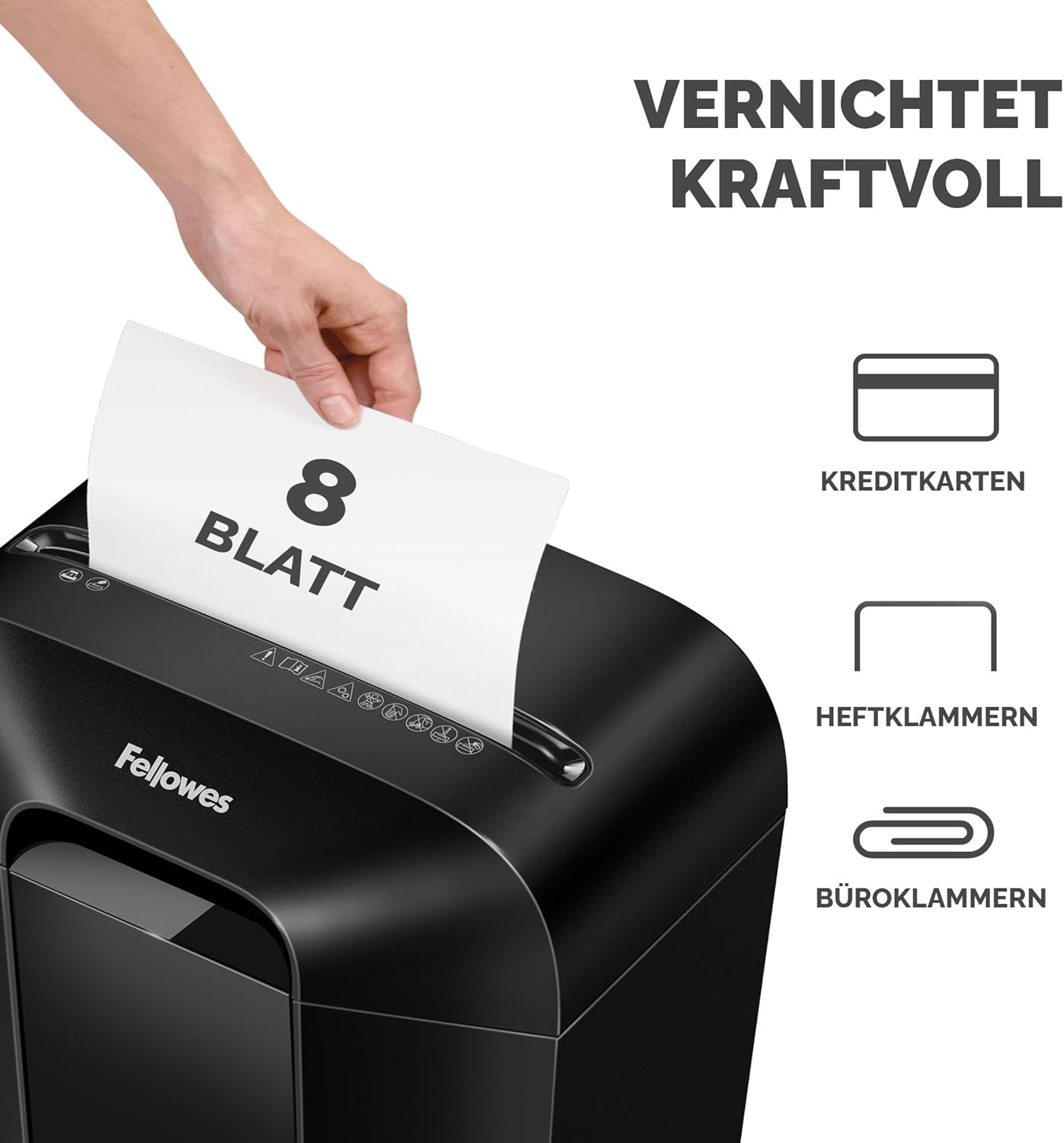 Aktenvernichter Powershred LX41 P-4, 8 Seiten, Single LX41 – 8 Blatt – Mini Cut – 17 Liter Papierkorb