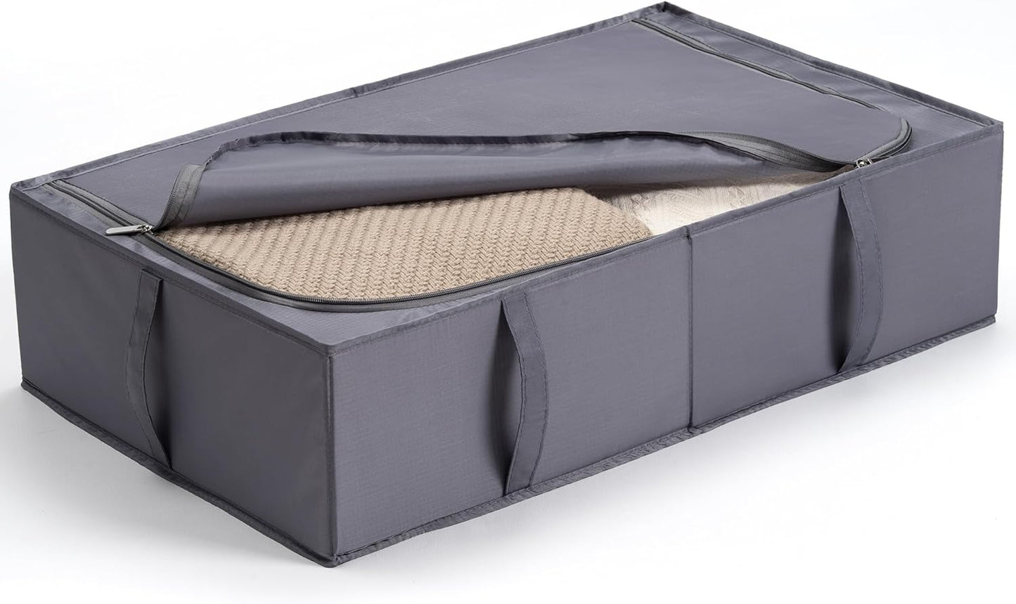 Unterbettkommoden-Set, Dunkelgrau Gross 4er-Pack
