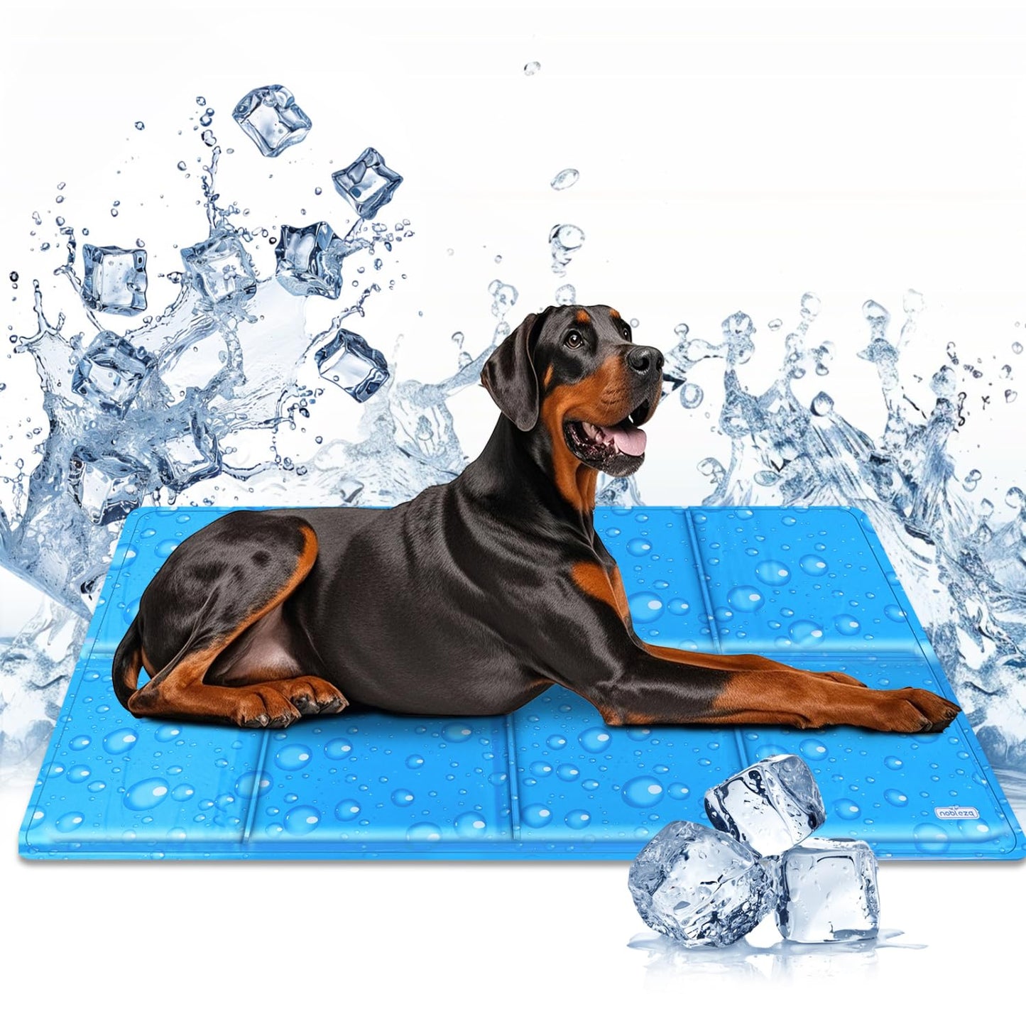 Kühlmatte für Hunde & Menschen, L 140 x B 90 x H 1 cm Hellblau