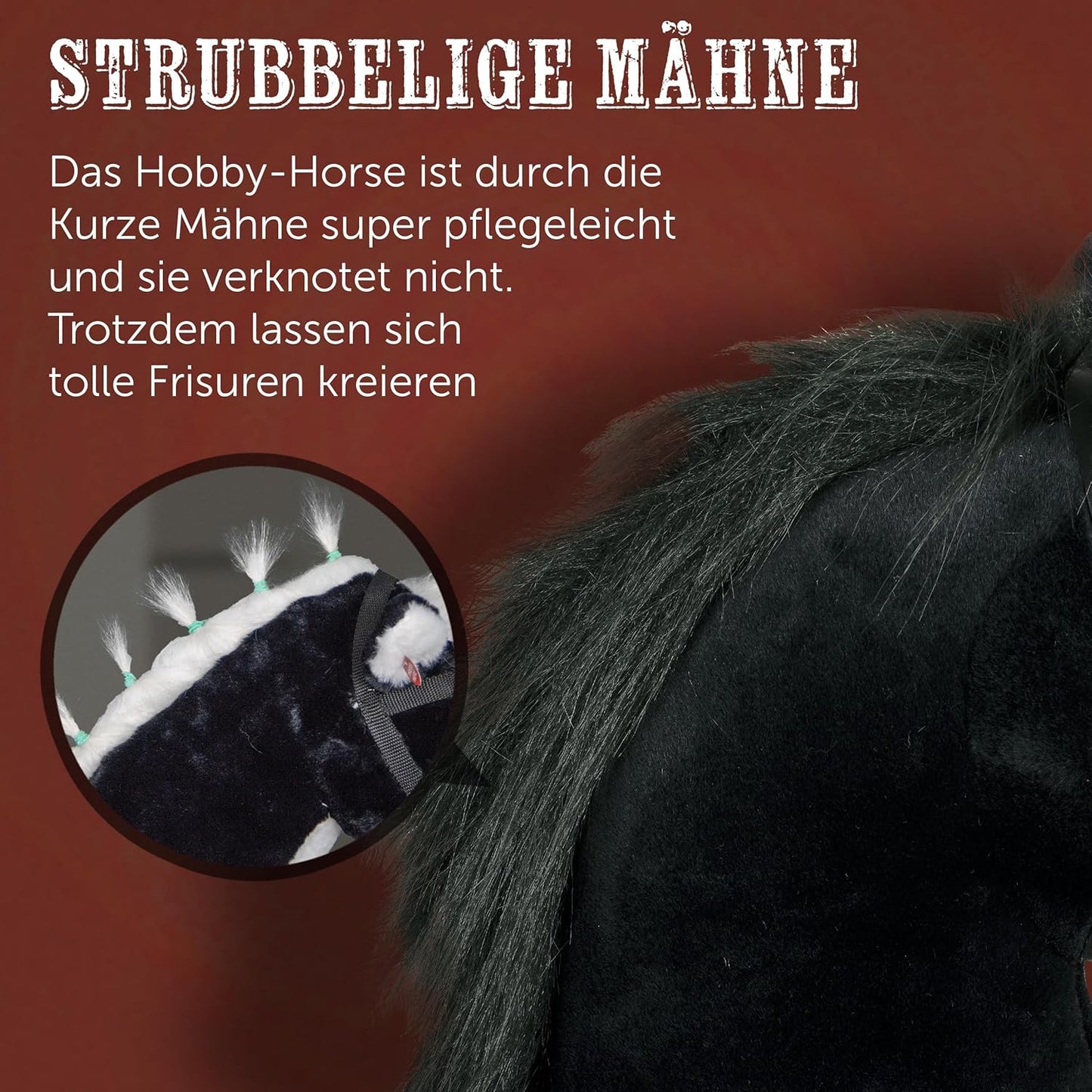 Hobby Horse Abraxas Medium mit Halfter und Trense, Abraxas Medium
