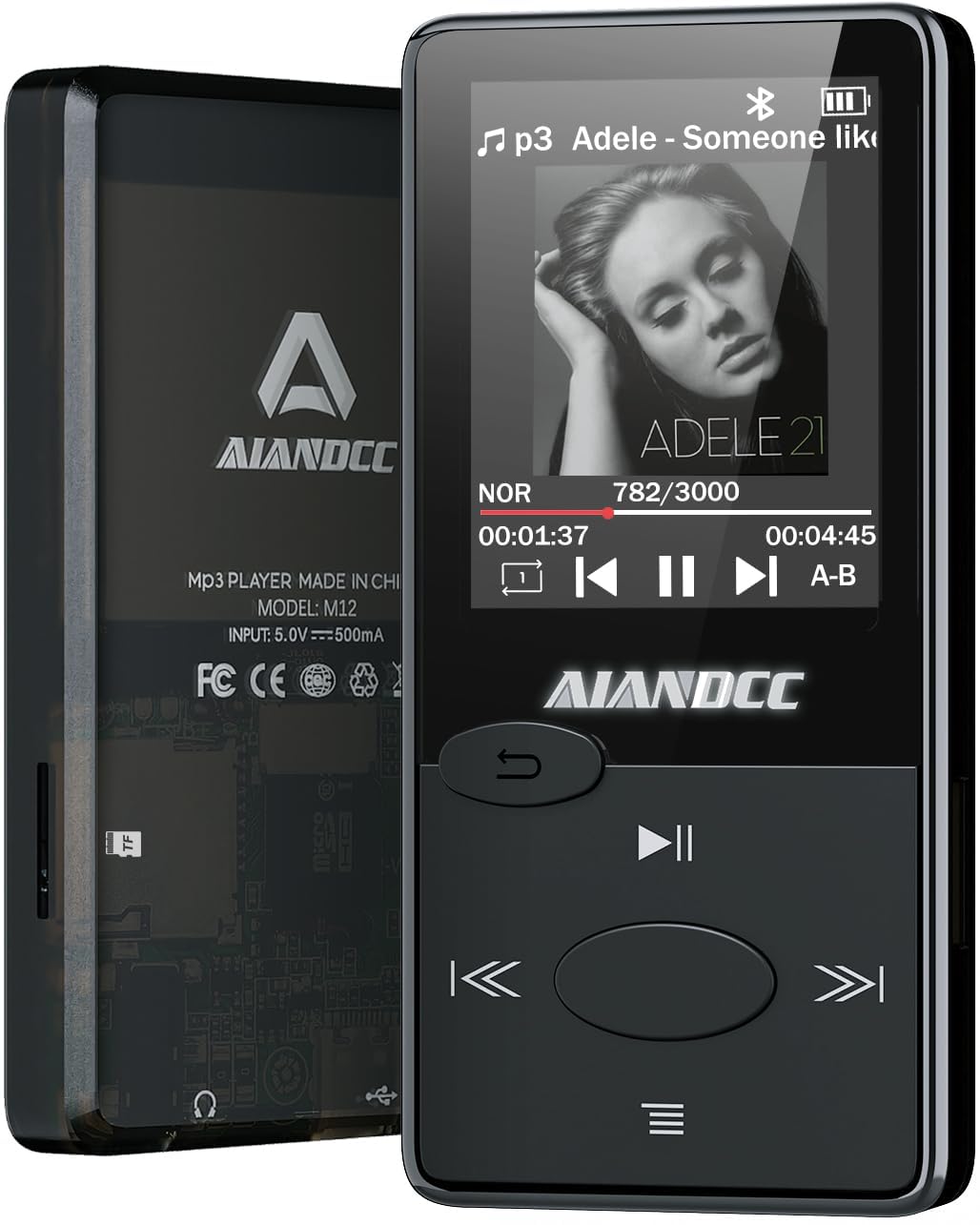 MP3-Player mit HiFi-Sound & Bluetooth 5.3, Schwarz