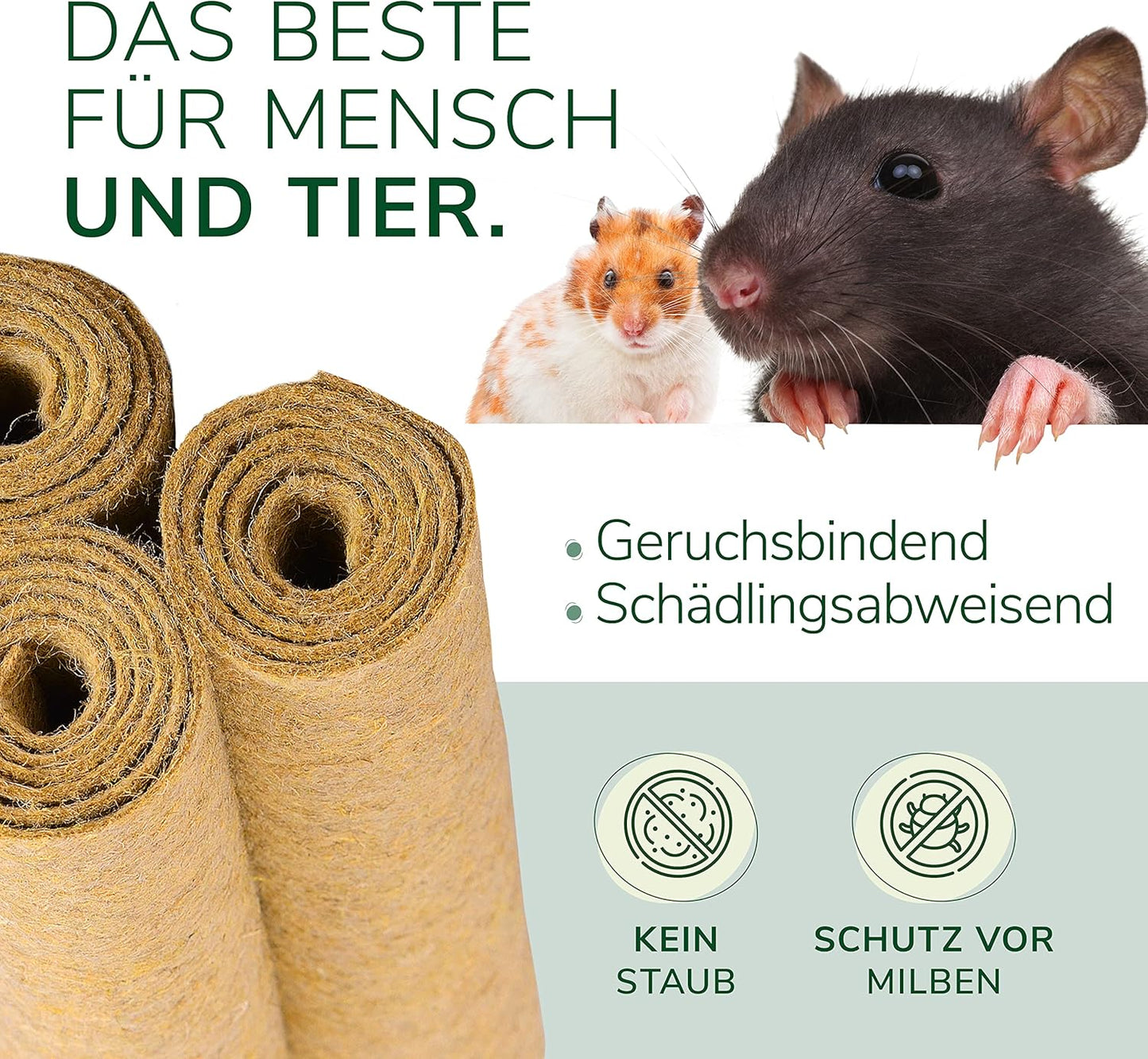 2er-Set Hanfmatten für Nager, 2er Set
