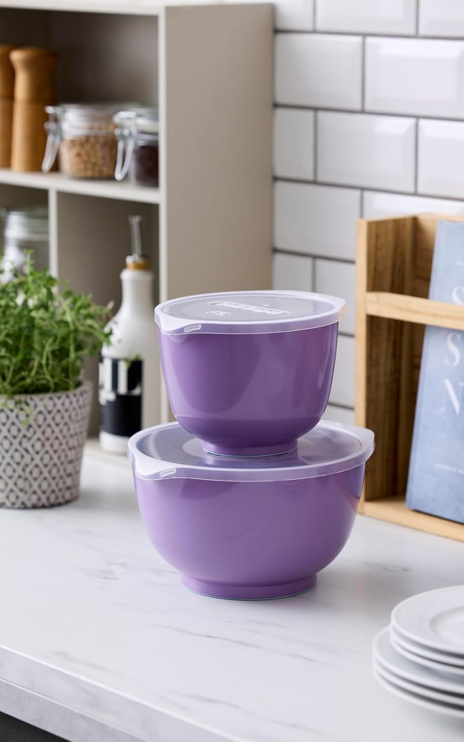 4-teiliges Margrethe Rührschüssel-Set, One Size Lavender