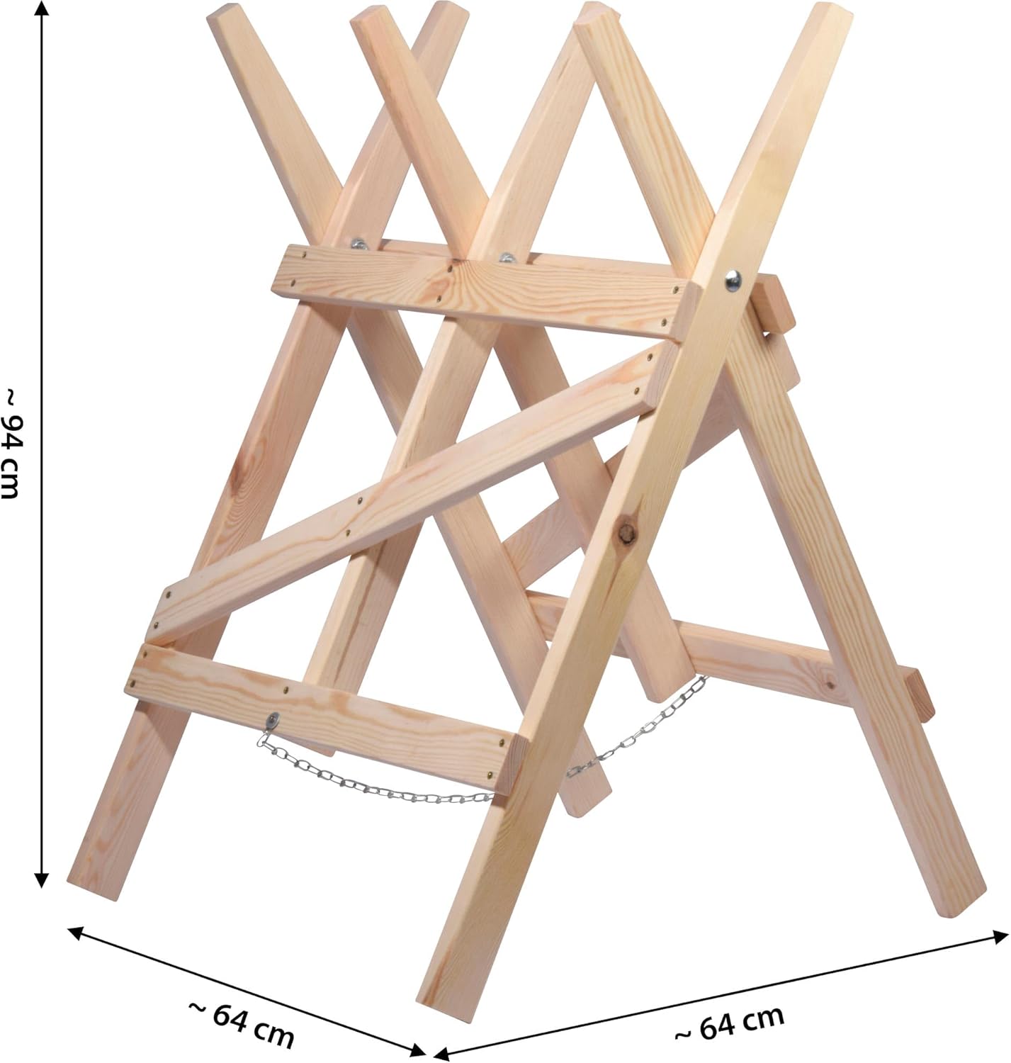 Klappbarer Sägebock für Kaminholz