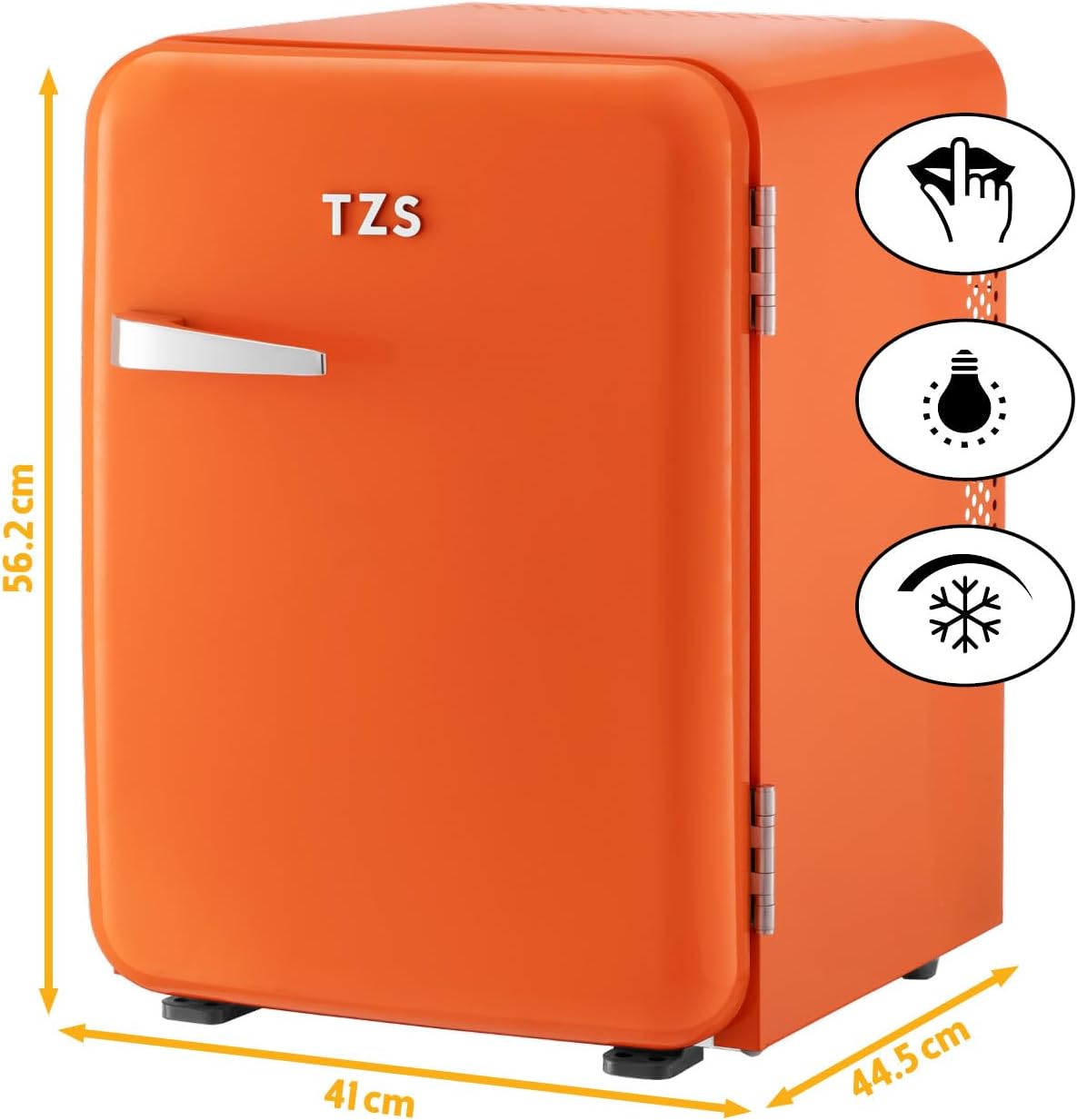 Retro Mini-Kühlschrank, 40 Liter Orange