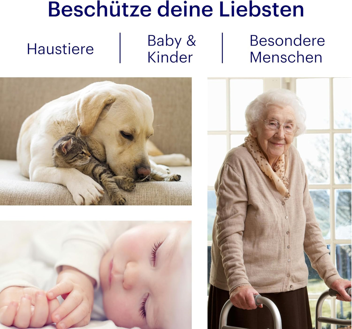 View Überwachungskamera mit 2-Wege-Audio, 24/7 Live-Übertragung, Bewegungsmelder, Nachtsicht