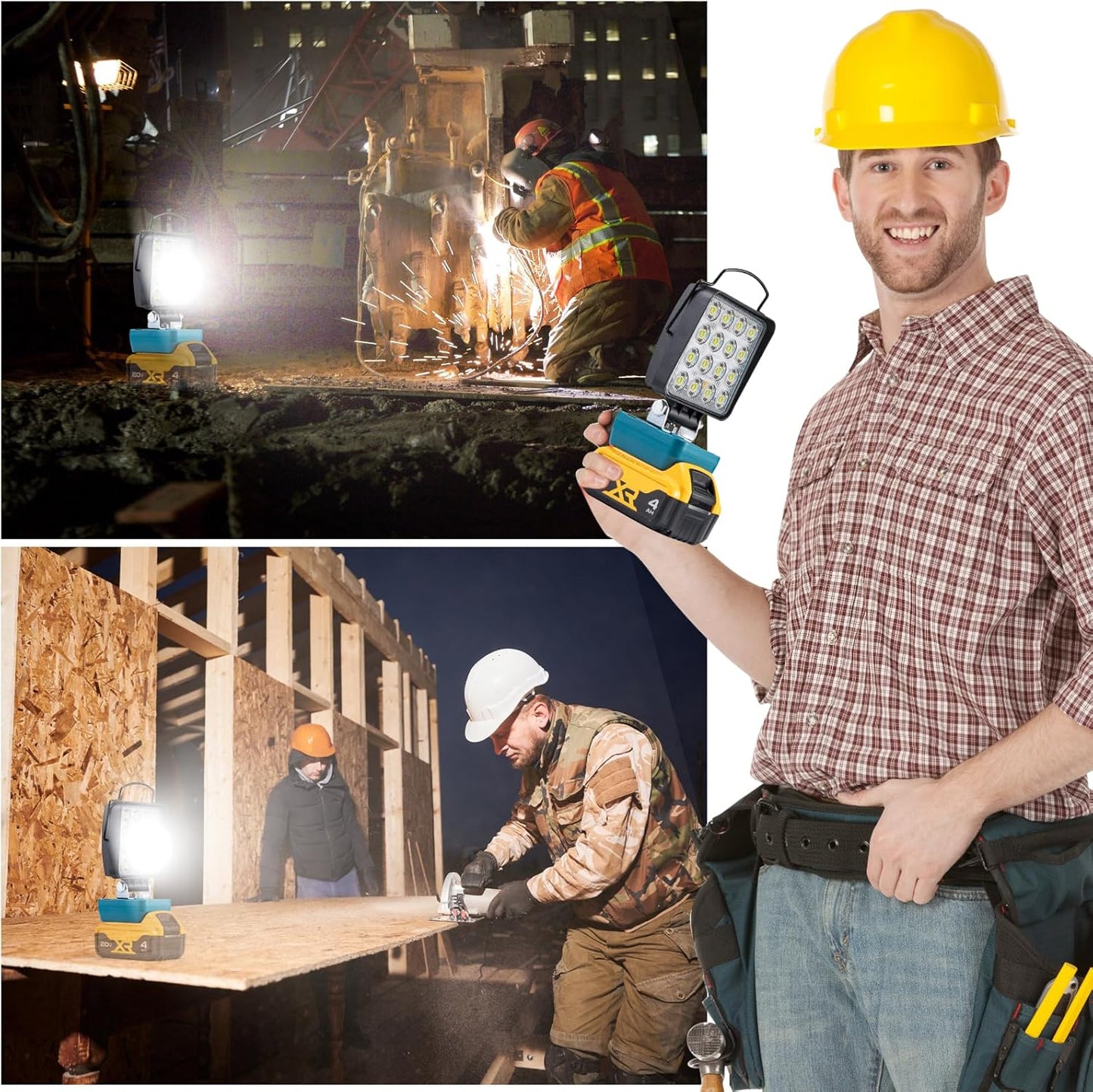 Akku-Baustrahler für DeWalt, Blau