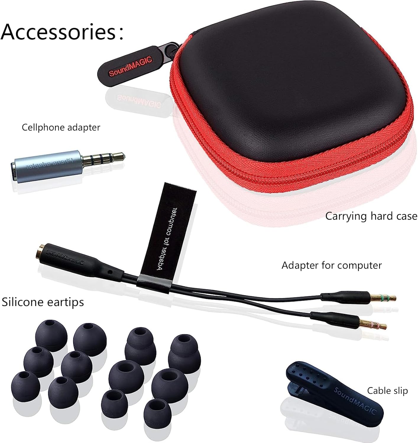 E80C In-Ear Kopfhörer mit Mikrofon und Geräuschisolierung, Blau
