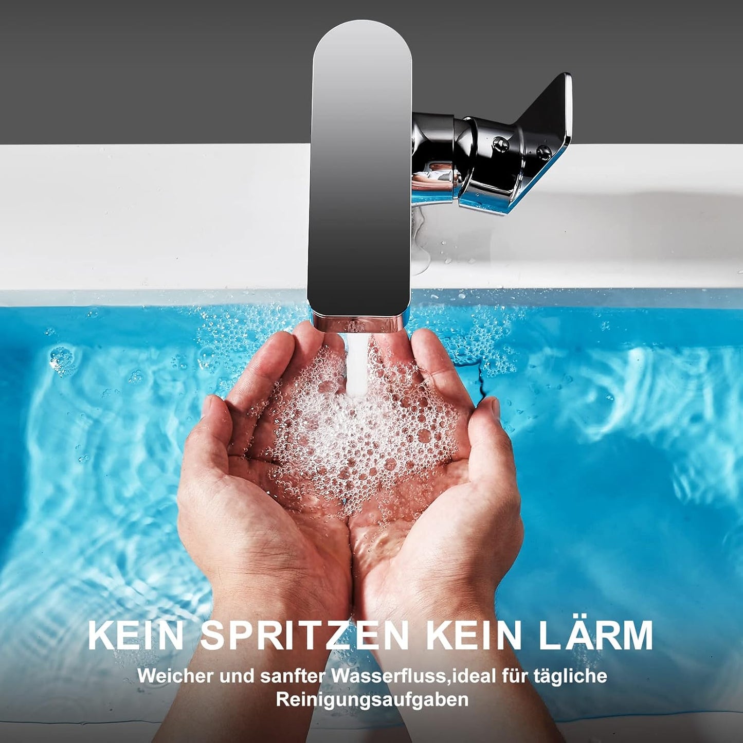 Wasserhahn - ‎MP101, 360°drehbar Waschtischarmatur,chrom