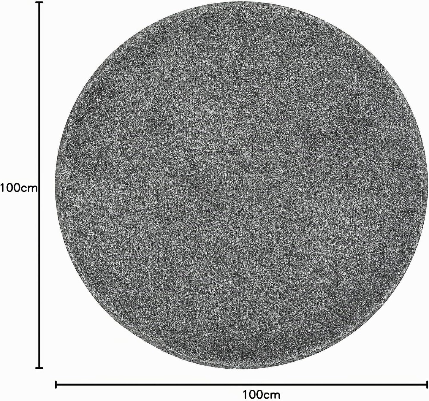 Badteppich Relax rund 100 cm, Anthrazit 100 cm (Rund)