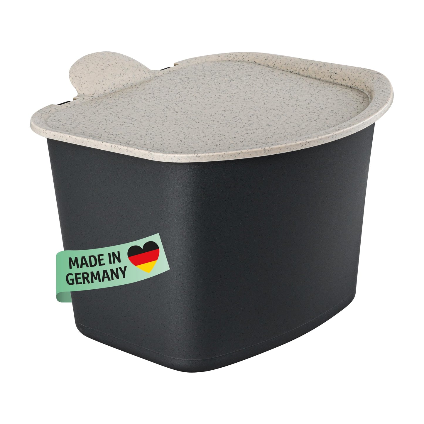 Bibo Komposteimer mit Deckel, nature ash grey