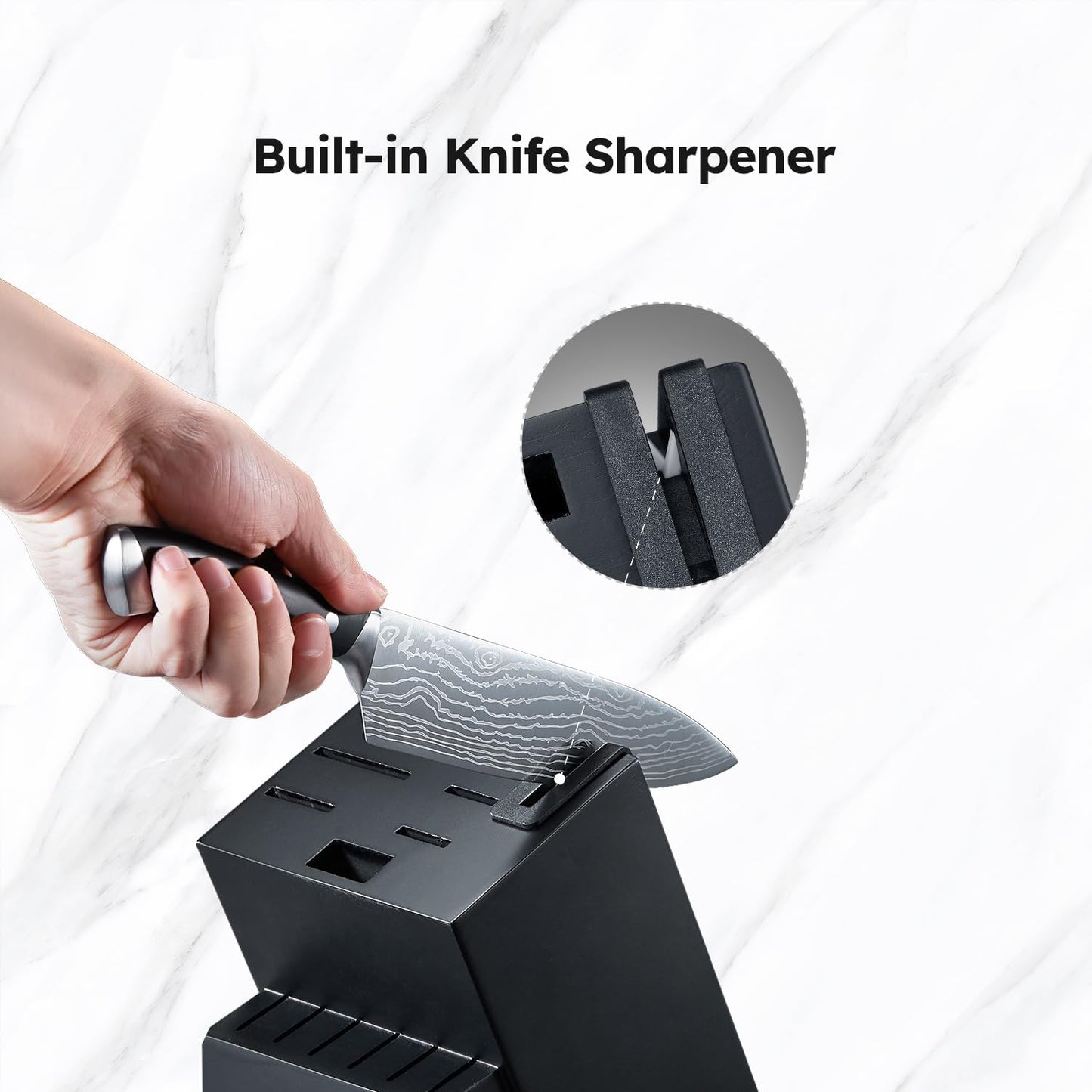 14-teiliges Küchenmesser-Set mit Messerblock