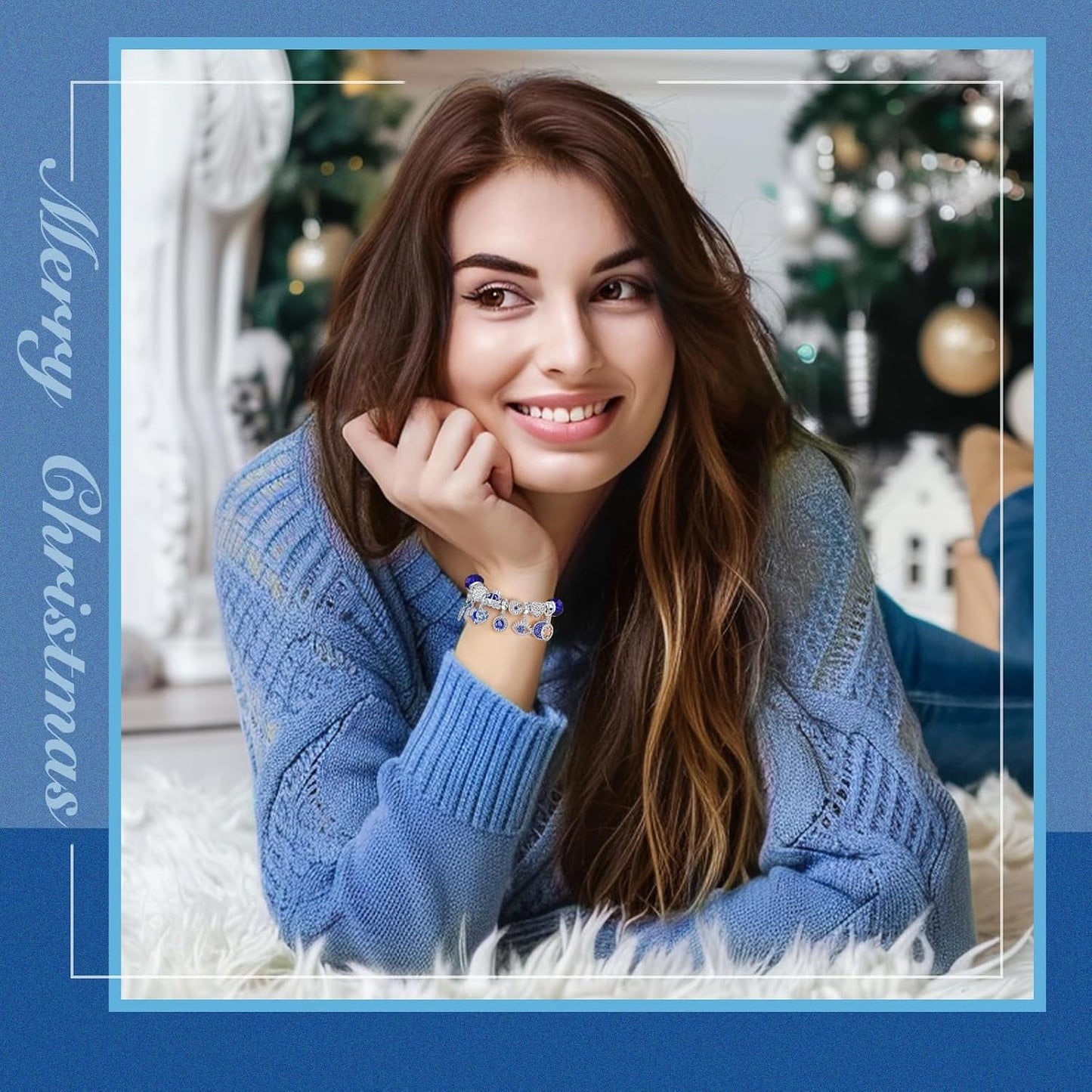 Adventskalender Schmuck-Bastelset, Blau