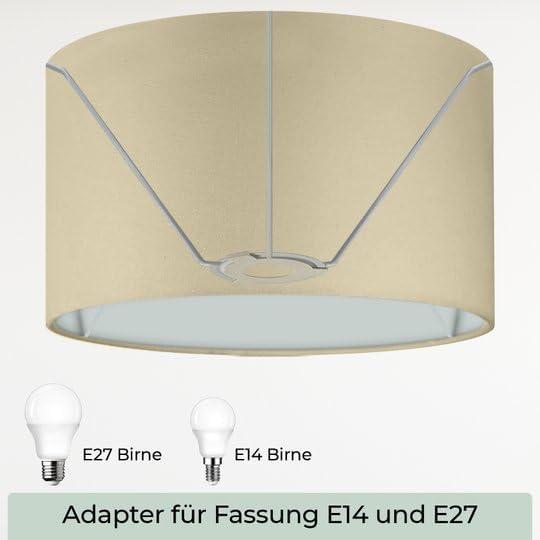 Lampenschirm, Beige Ø 35cm | Höhe 22,5cm