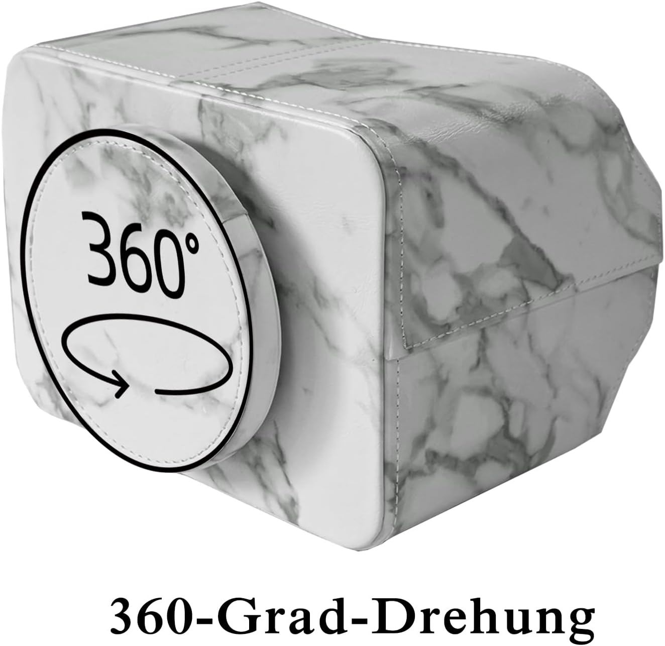 360-drehender Fernbedienungshalter, Weisser Marmor