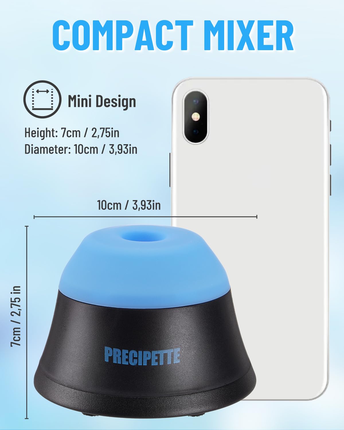 Mini Vortex Mixer Schüttler, Blau