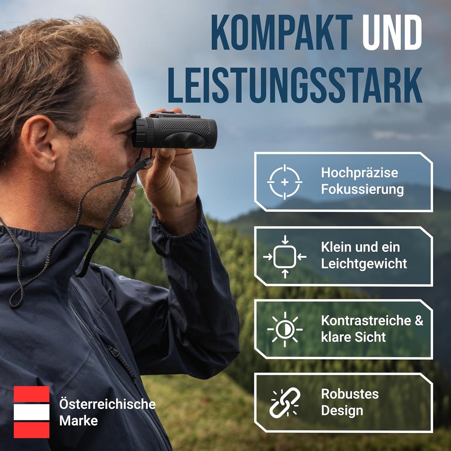 Allround Taschenfernglas für Wandern, Reise & Vogelbeobachtung, Fernglas HD-825