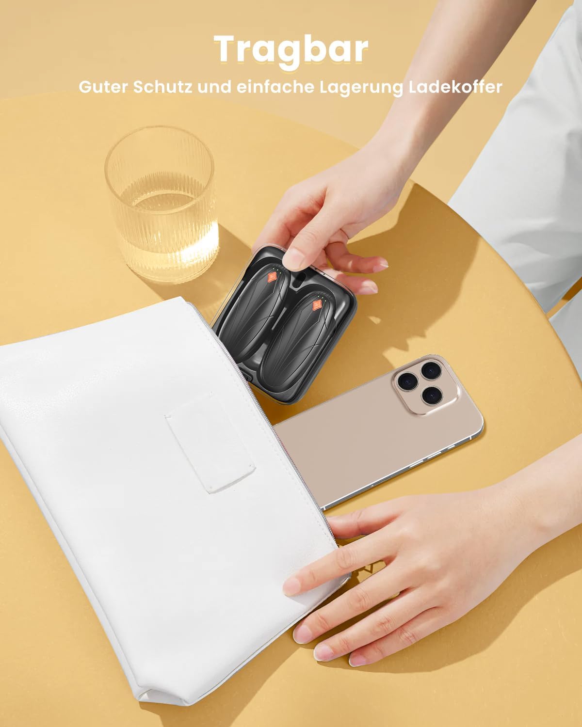 Elektrische Taschenwärmer (2 Stück), Sterne Schwarz