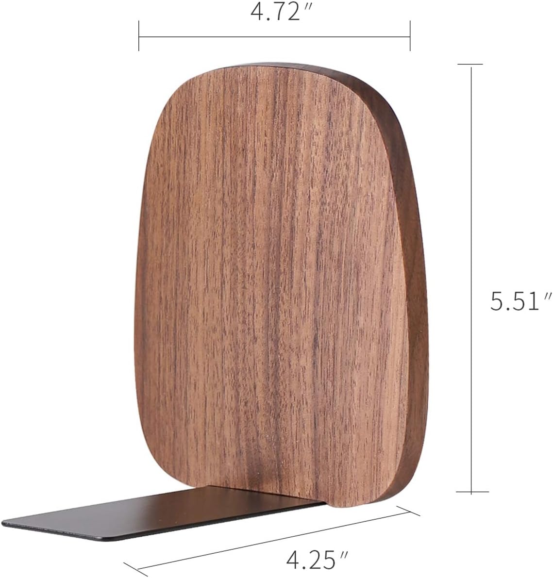 Buchstützen, 2 Paare, oval Walnussholz