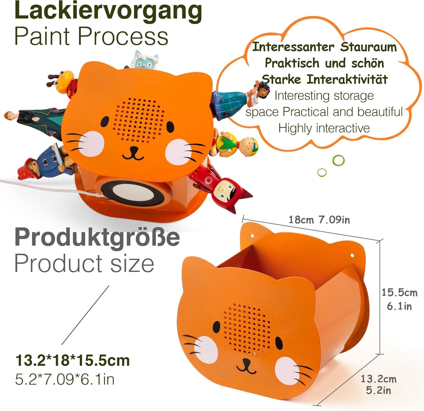 Magnetisches Toniebox-Regal, Süße Katze