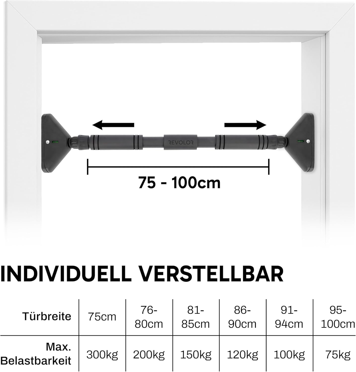 Klimmzugstange für Türrahmen bis 300kg