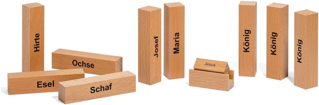 Puristische Design-Krippe im Bauhausstil, Deutsch