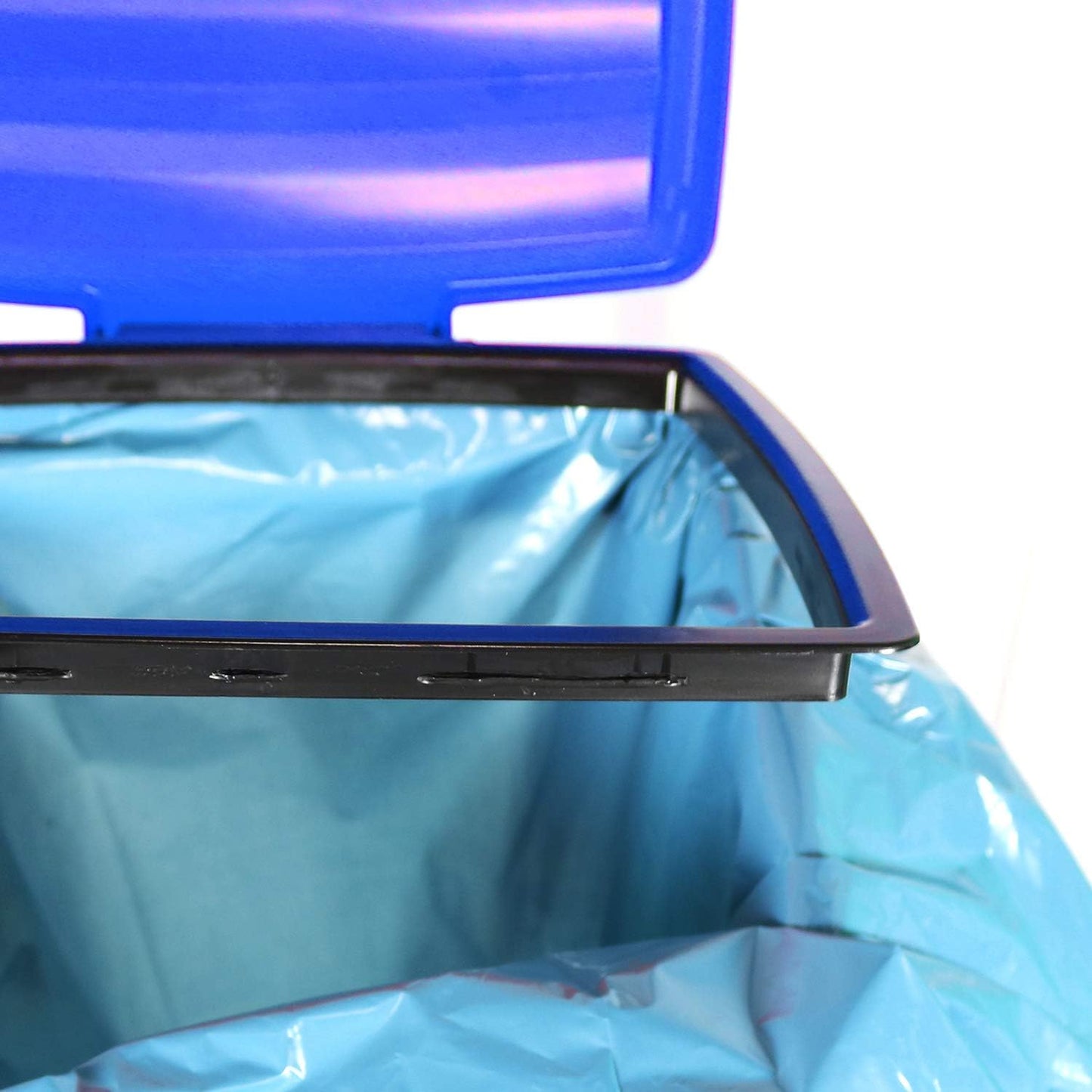 Müllsackständer mit Deckel, höhenverstellbar, 1x - blau