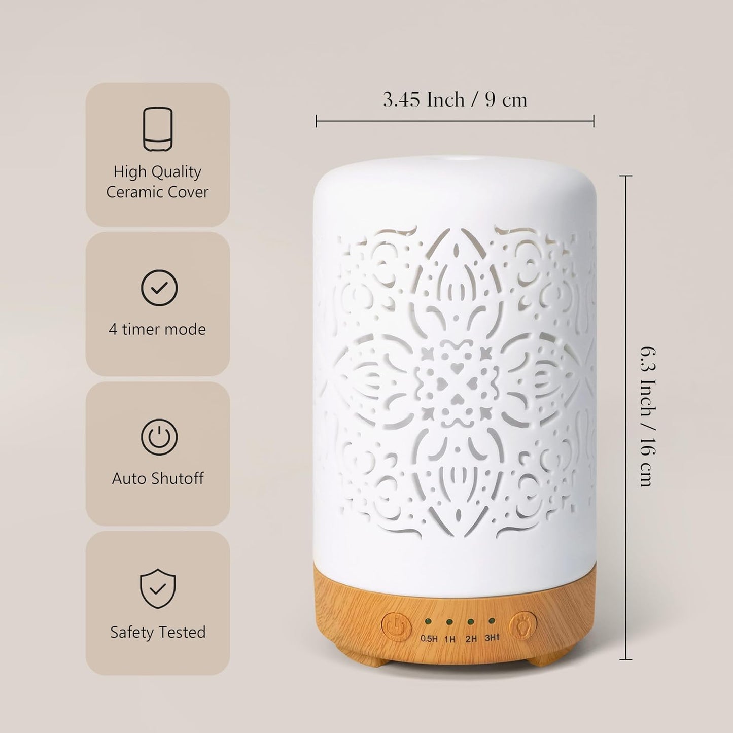 Aroma Diffuser, Keramik Weißer
