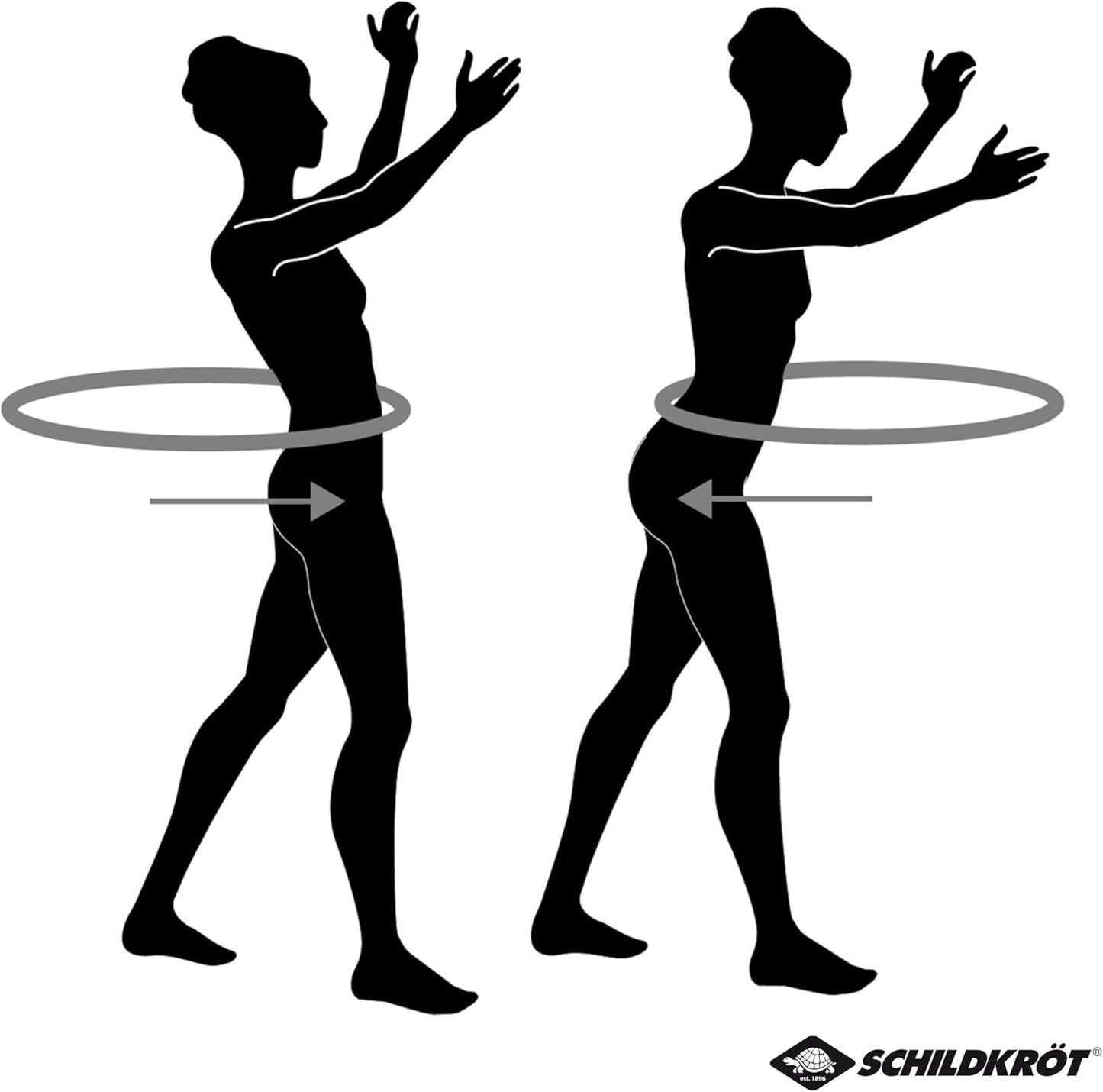 Hula Hoop Reifen, Hula-Hoop Ø100cm, Fuchsia-Anthrazit, 960235 Grau-Berry
