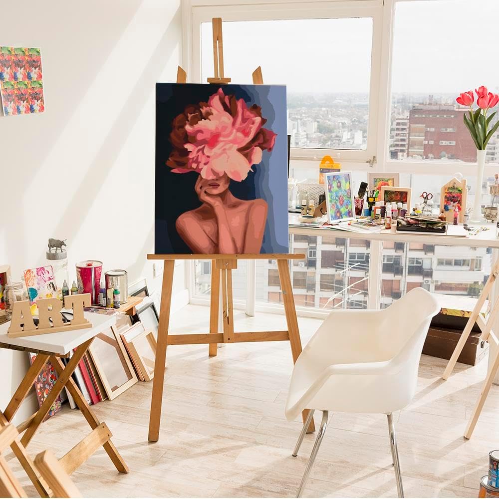 Malen nach Zahlen Set Blume der Eleganz, Blume der Eleganz Mit Rahmen