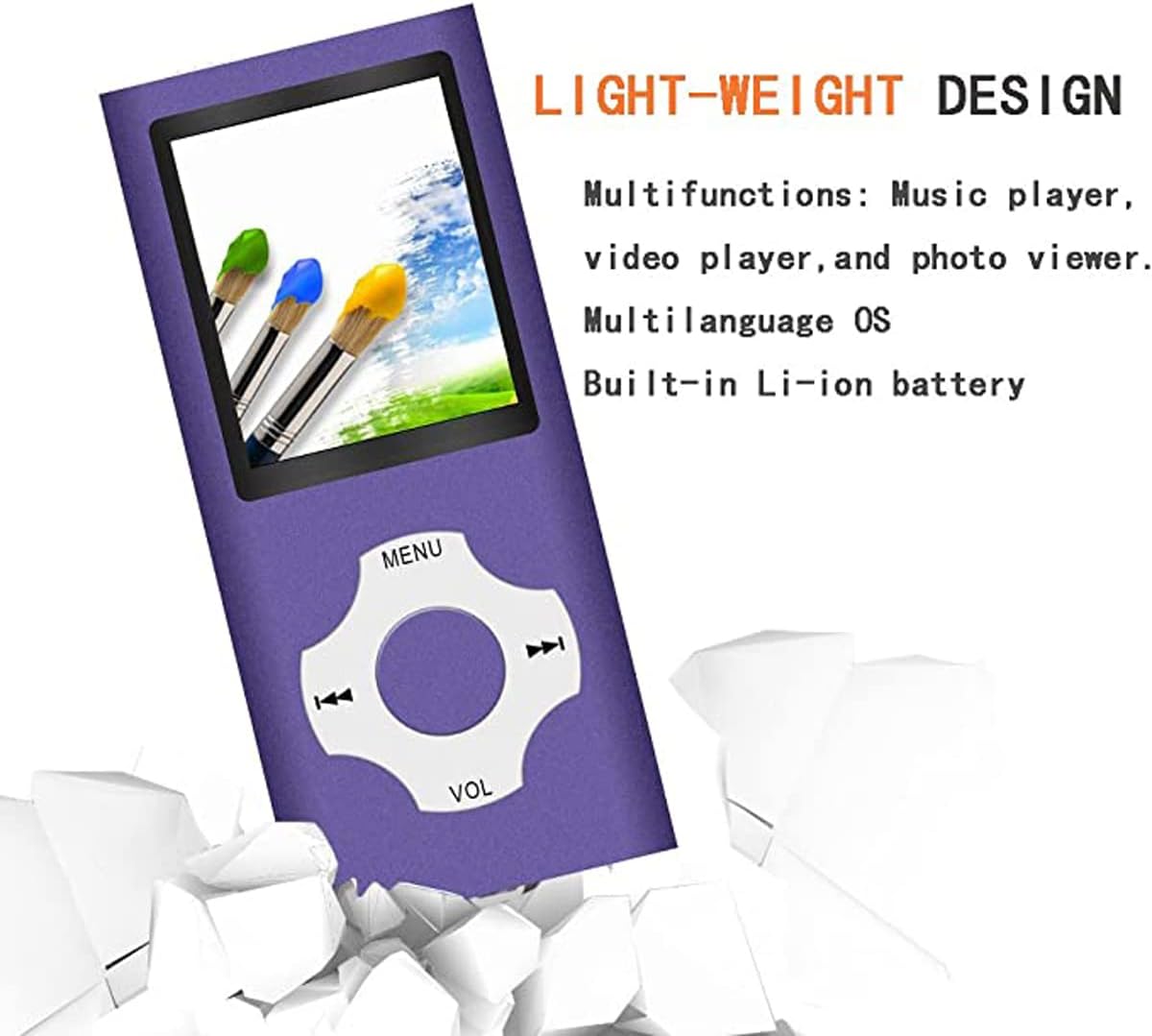 MP3/MP4 Musik- und Mediaplayer, Violett