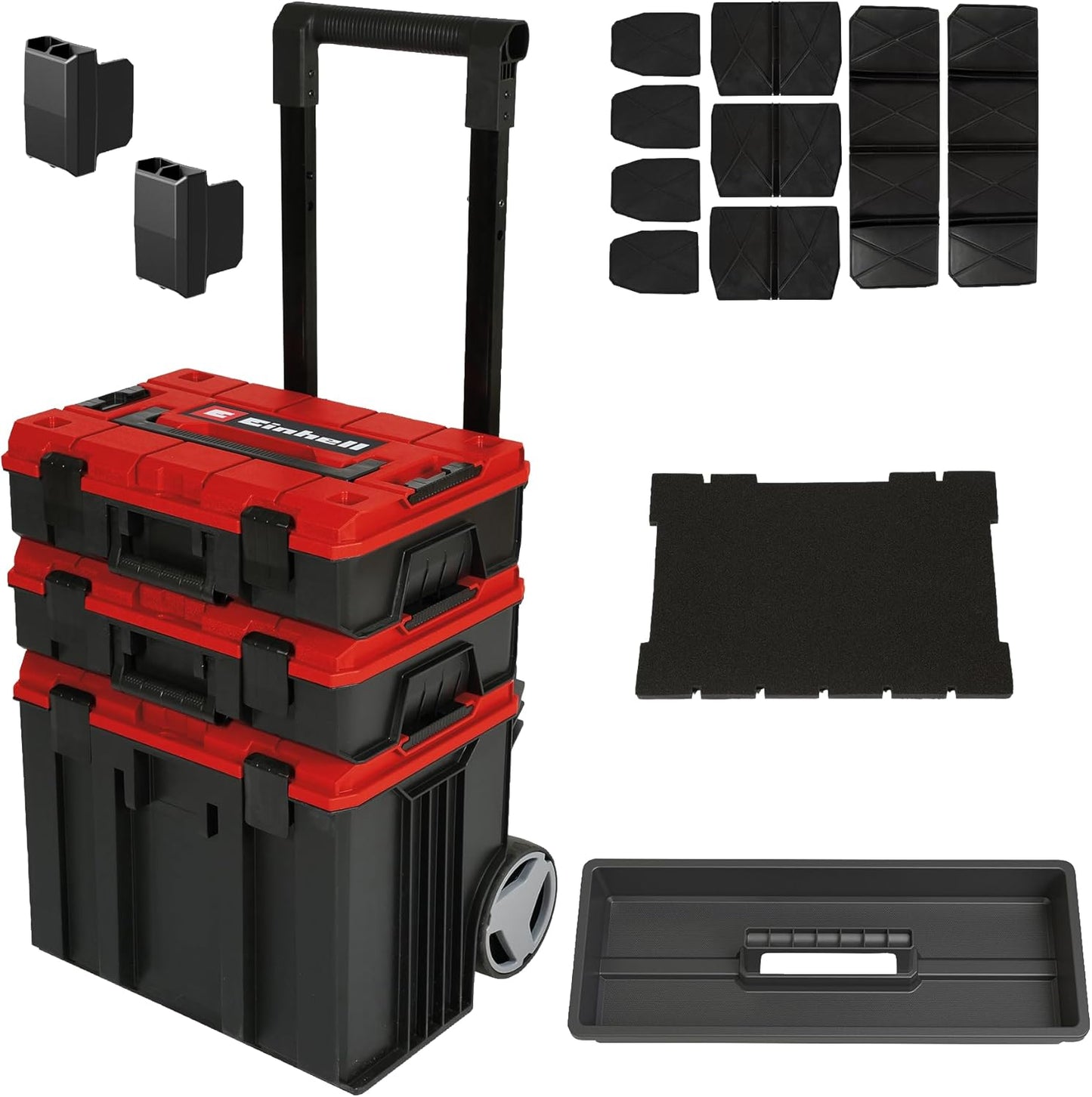 E-Case Tower Systemkoffer-Set, 3-teilig, stapelbar, E-Case Tower