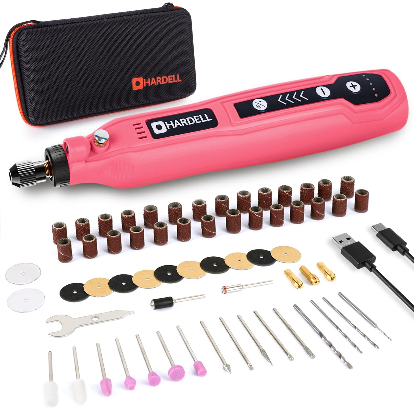 Mini Akku Rotationswerkzeug Set, Pink-69pcs