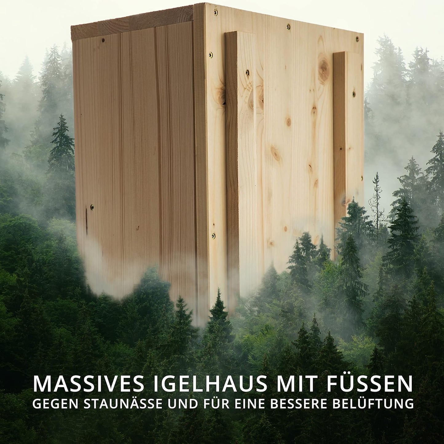 Igelhaus mit Labyrintheingang und Rattenklappe, Natur
