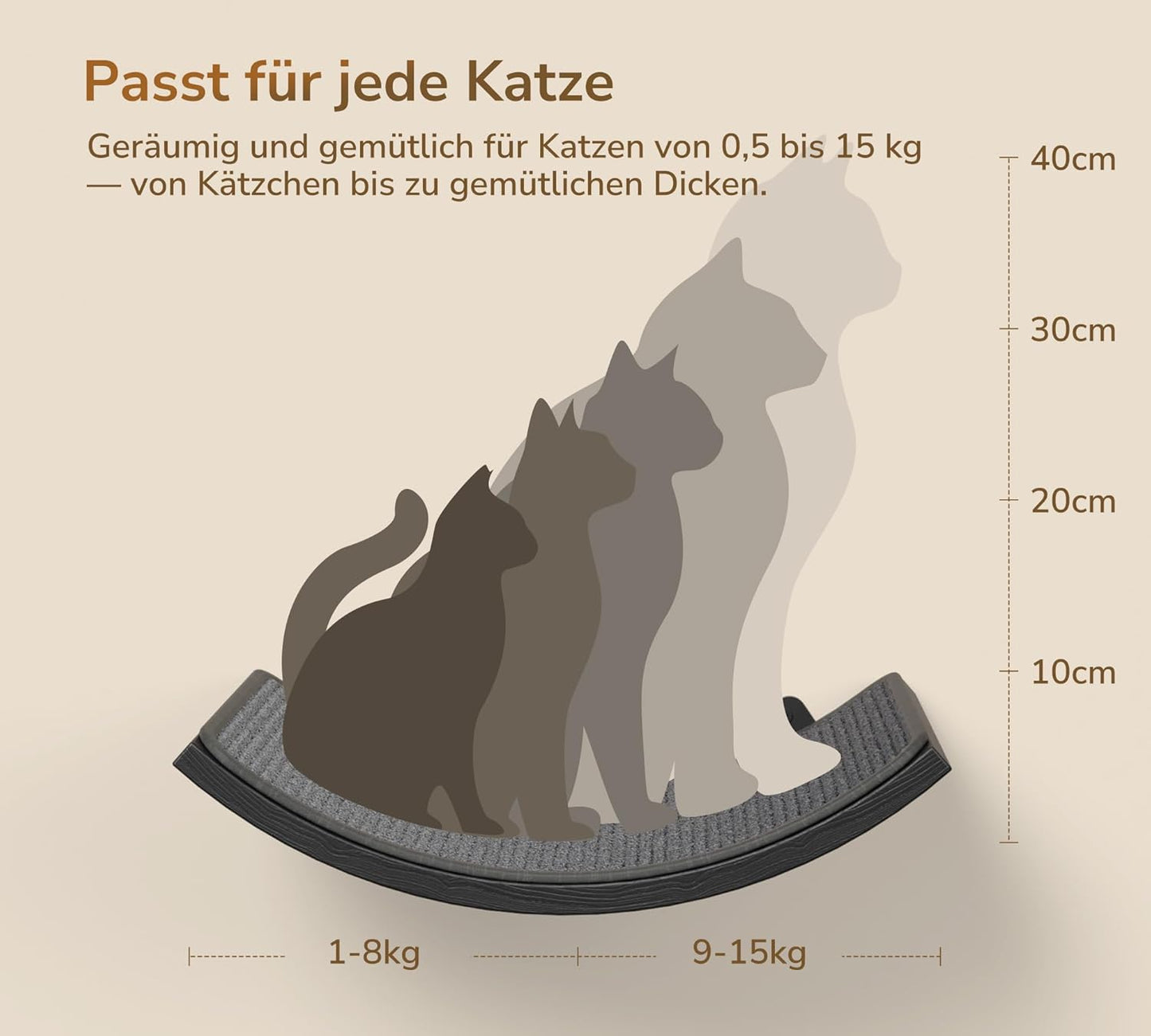 3er-Set Katzen-Kletterwand mit Treppen und Plattformen, Gray 2PC Pedal + 1PC Katze Wandregal
