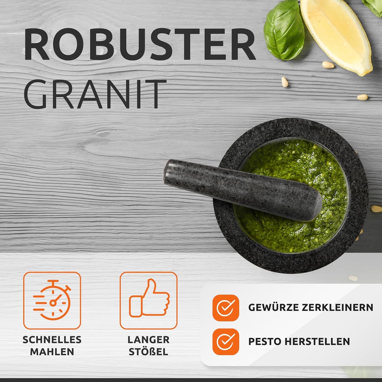 Mörser mit Stössel Set, Ø11cm
