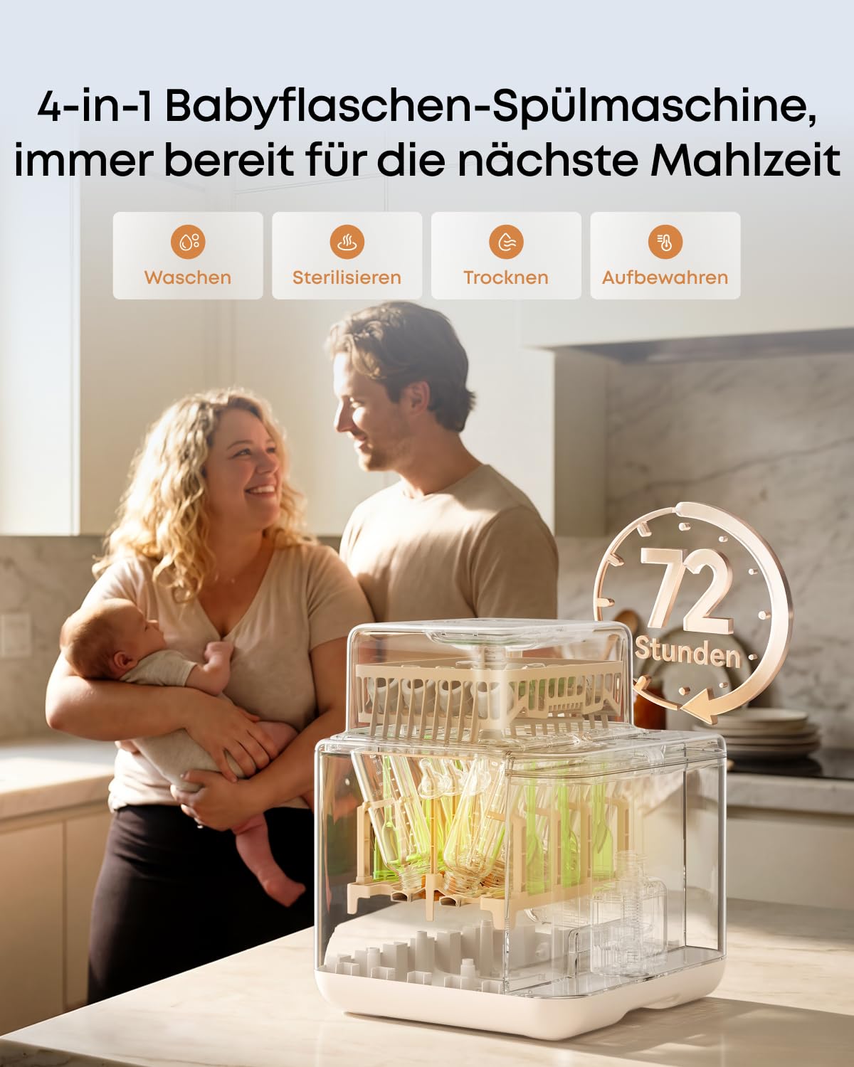 Babyflaschen-Spülmaschine S1 Pro mit Dampfsterilisator