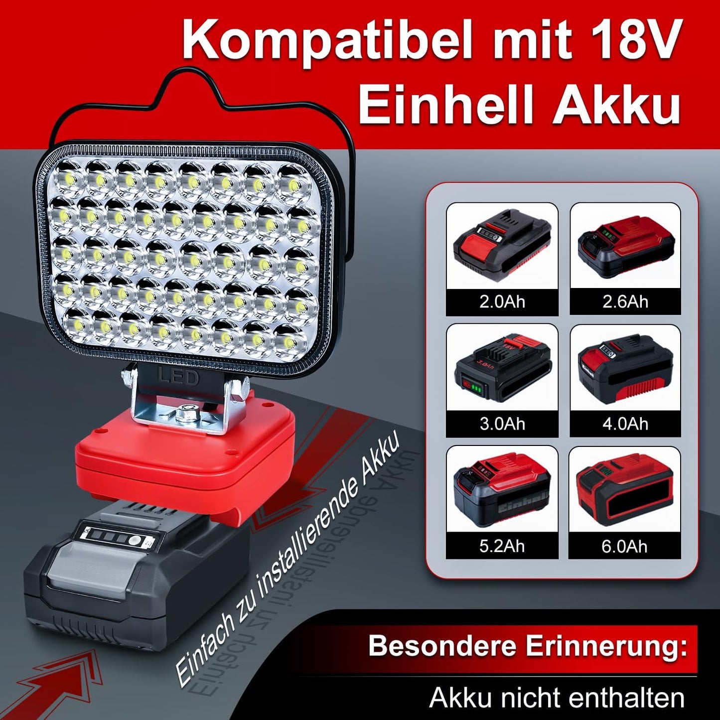 LED Arbeitsleuchte für Power X-Change 18V