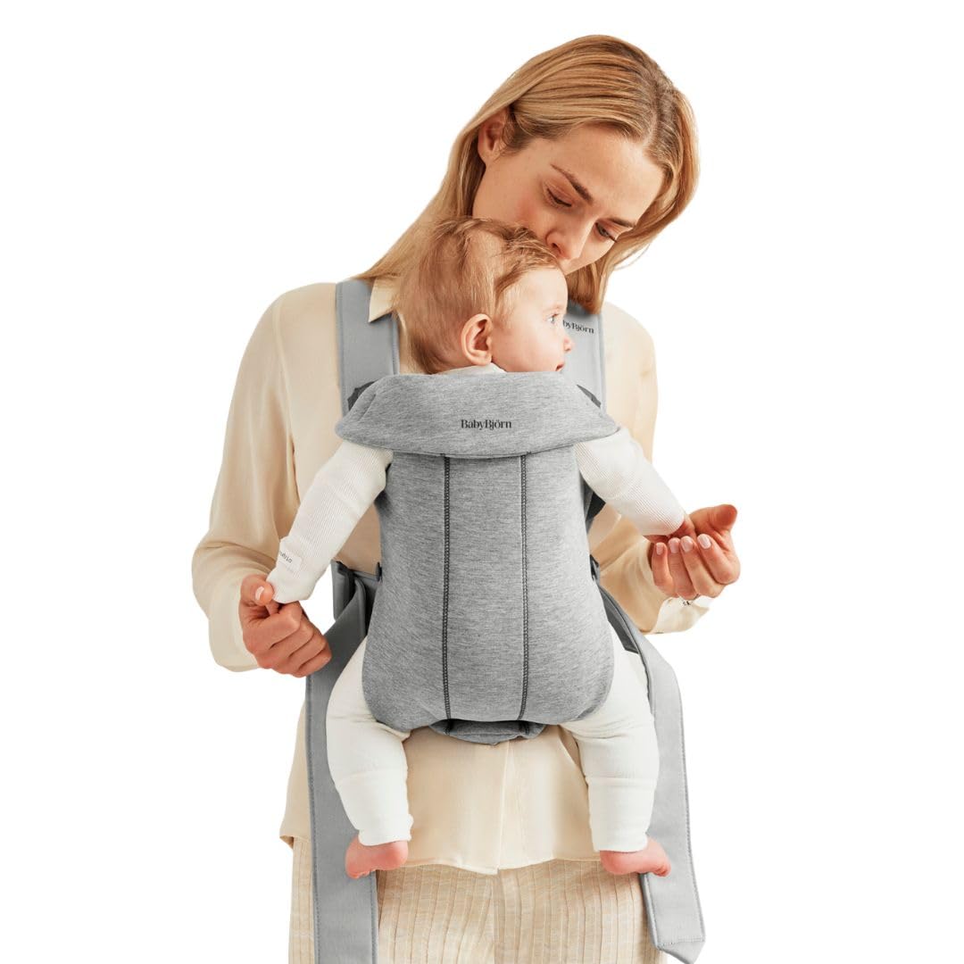Babytrage Mini, 3D-Jersey hellgrau