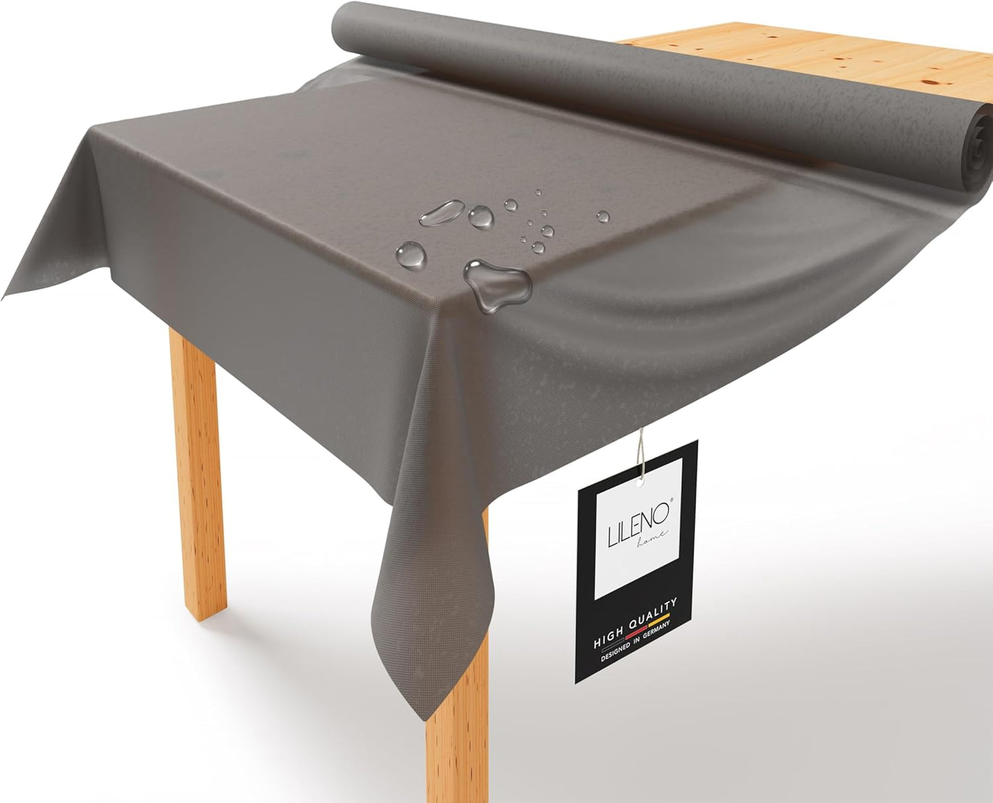 Abwaschbare Tischdeckenrolle, 2500 x 110 cm (Rechteckig) Taupe