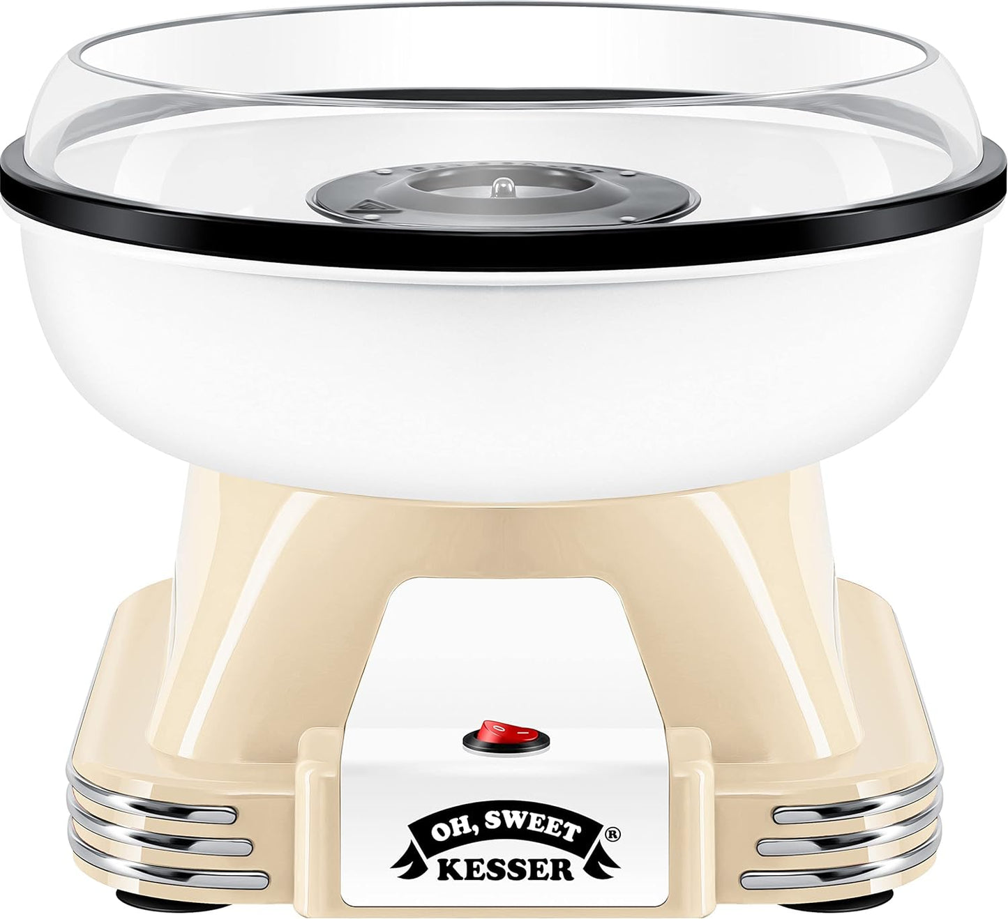 Zuckerwattemaschine Set, Creme / Weiss