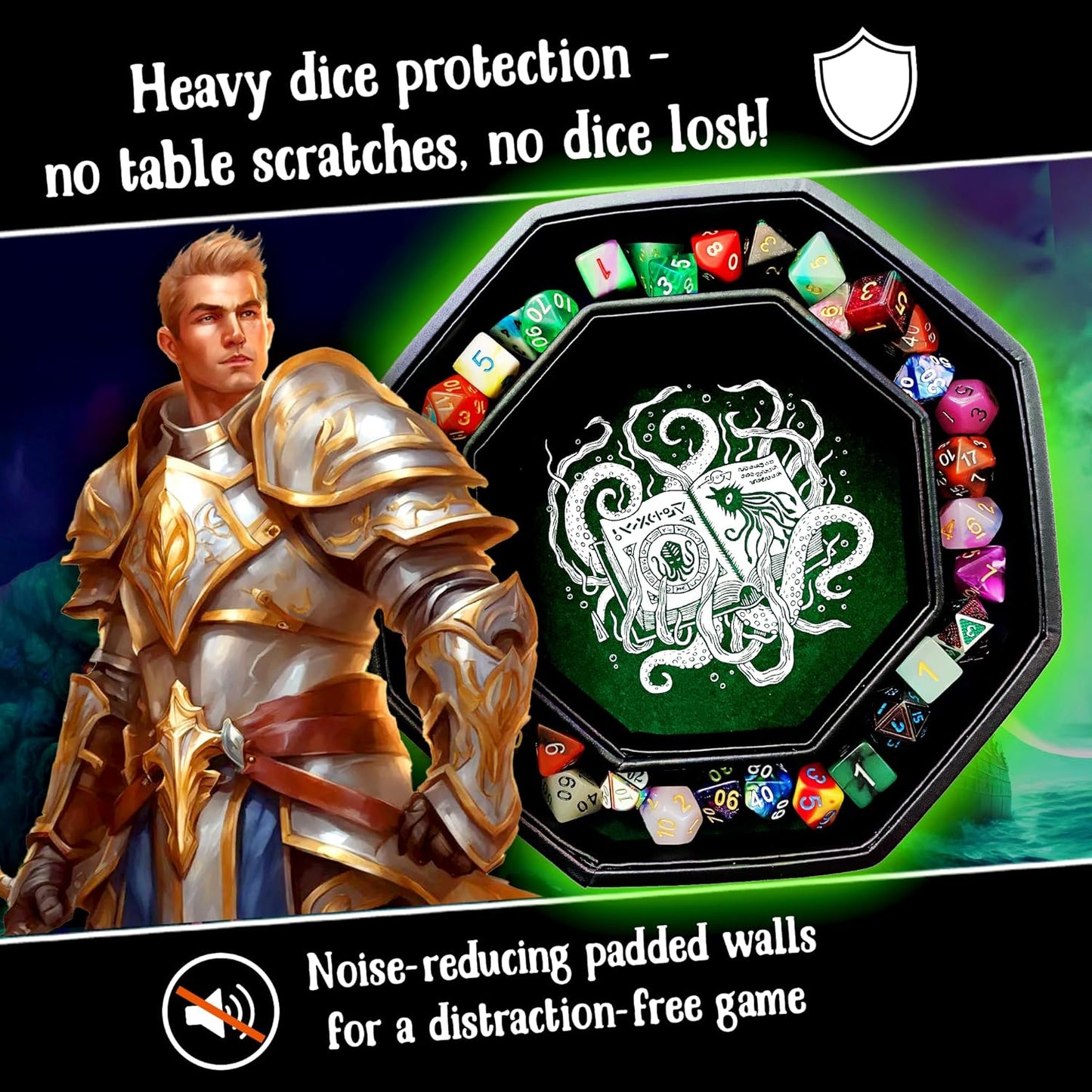 Würfeltablett für Tabletop, Grün