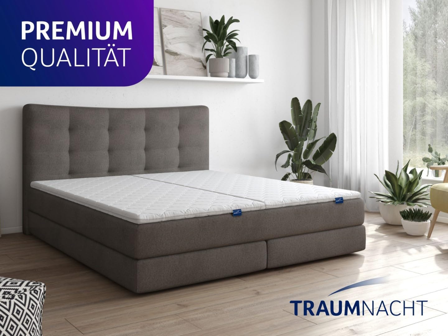 Matratzentopper mit Memory Foam, Viscoschaum|120 x 200 cm